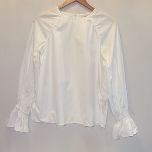 ANN MASHBURN Oversized White Blouse